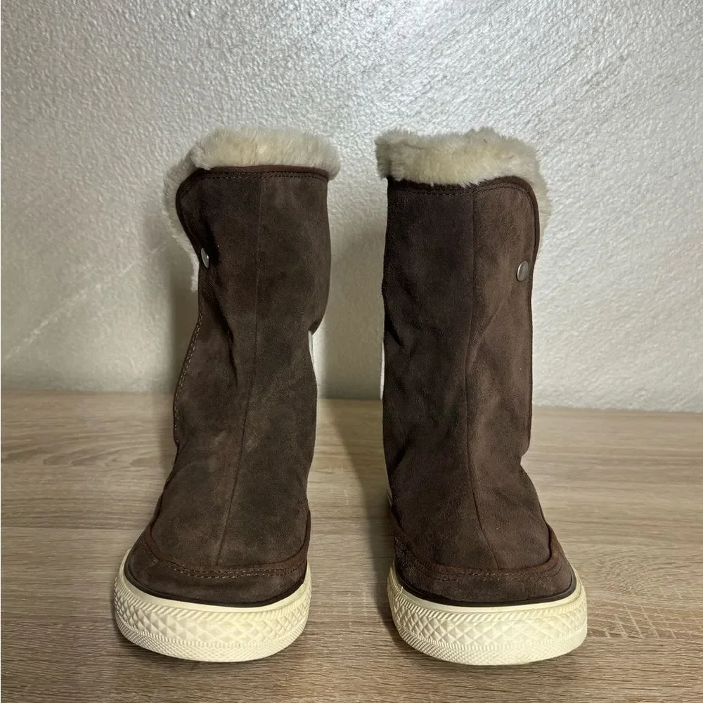 Converse Chuck Taylor All Star Women 7.5 Brown Suede Beverly Boots